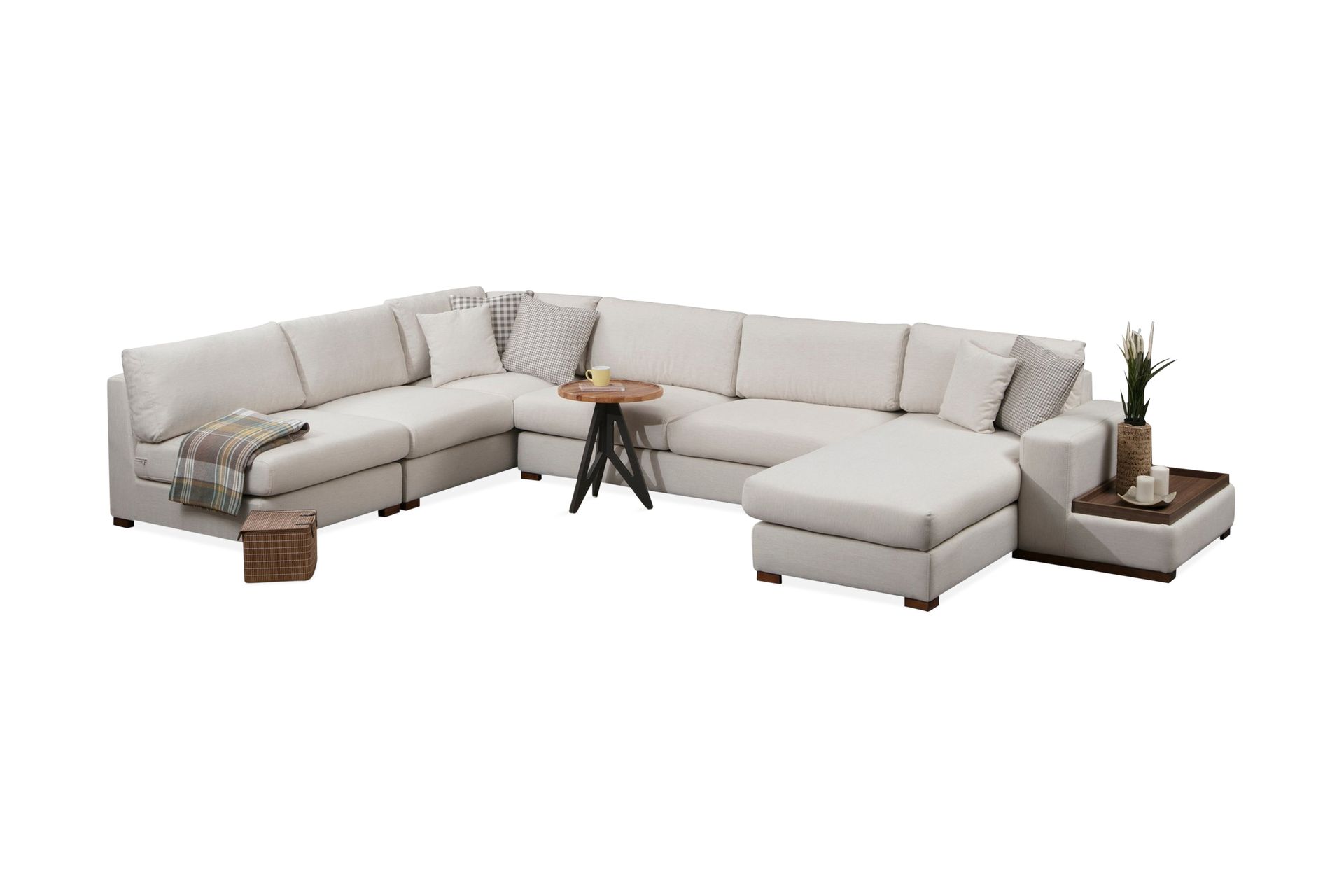 Huelva Divansofa - Beige - Møbler - Sofaer - Sofa med sjeselong