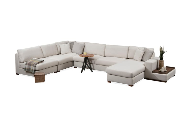 Huelva Divansofa - Beige - Møbler - Sofaer - Sofa med sjeselong