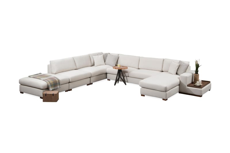 Huelva Divansofa - Beige - Møbler - Sofaer - Sofa med sjeselong