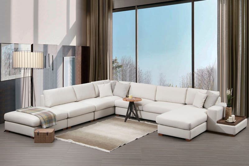 Huelva Divansofa - Beige - Møbler - Sofaer - Sofa med sjeselong