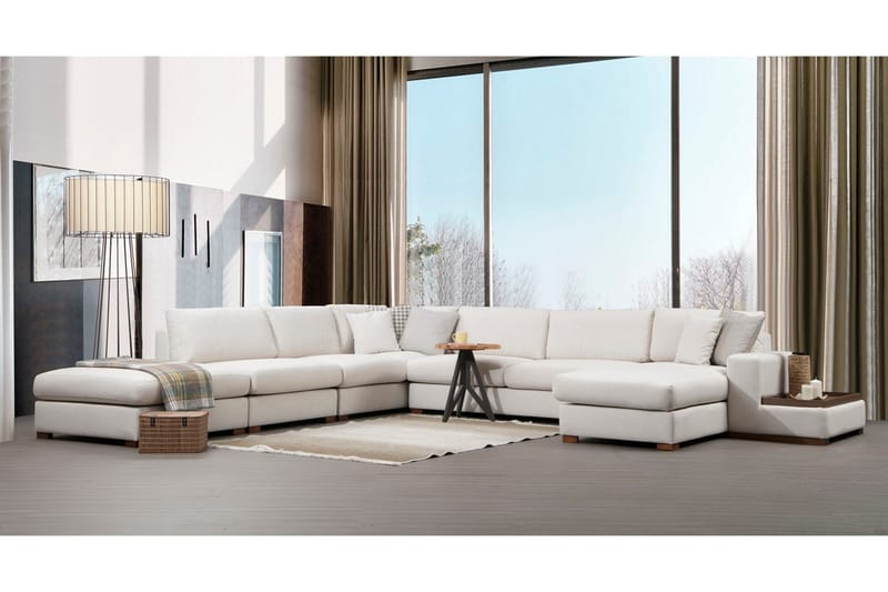 Huelva Divansofa - Beige - Møbler - Sofaer - Sofa med sjeselong