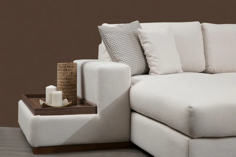Huelva Divansofa - Beige - Møbler - Sofaer - Sofa med sjeselong
