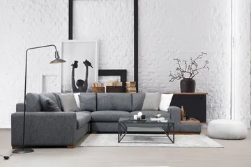 Huelva Divansofa - Grå - Møbler - Sofaer - Hjørnesofa