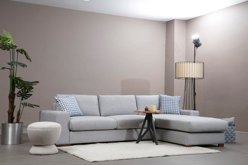 Huelva Divansofa - Grå - Møbler - Sofaer - Sofa med sjeselong