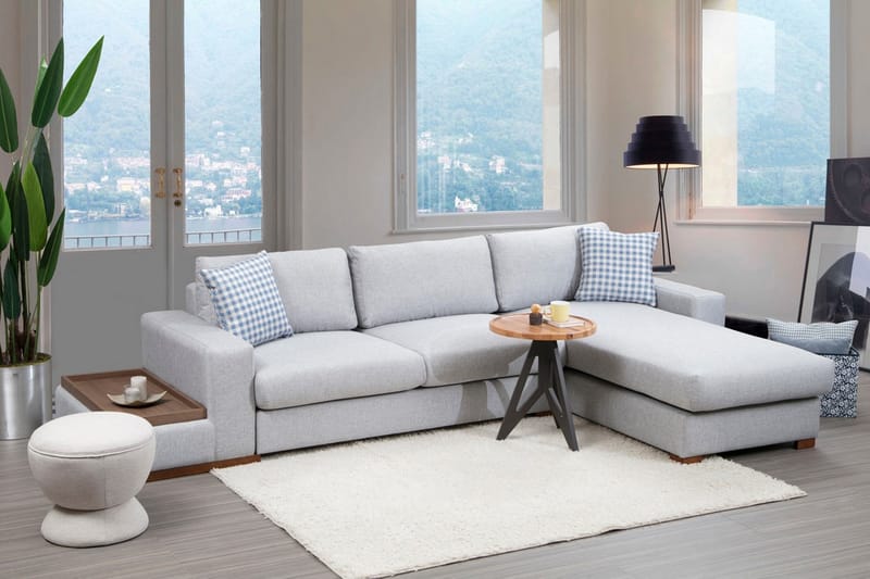 Huelva Divansofa - Grå - Møbler - Sofaer - Sofa med sjeselong