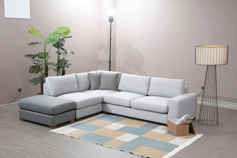 Huelva Divansofa - Grå - Møbler - Sofaer - Sofa med sjeselong