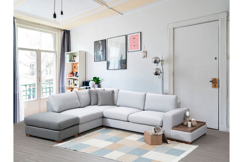 Huelva Divansofa - Grå - Møbler - Sofaer - Sofa med sjeselong