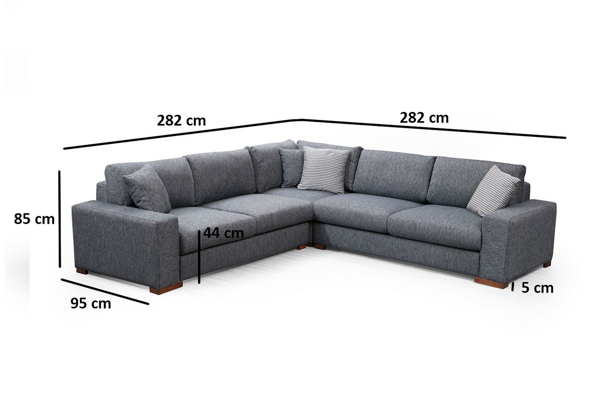 Huelva Divansofa - Grå - Møbler - Sofaer - Sofa med sjeselong