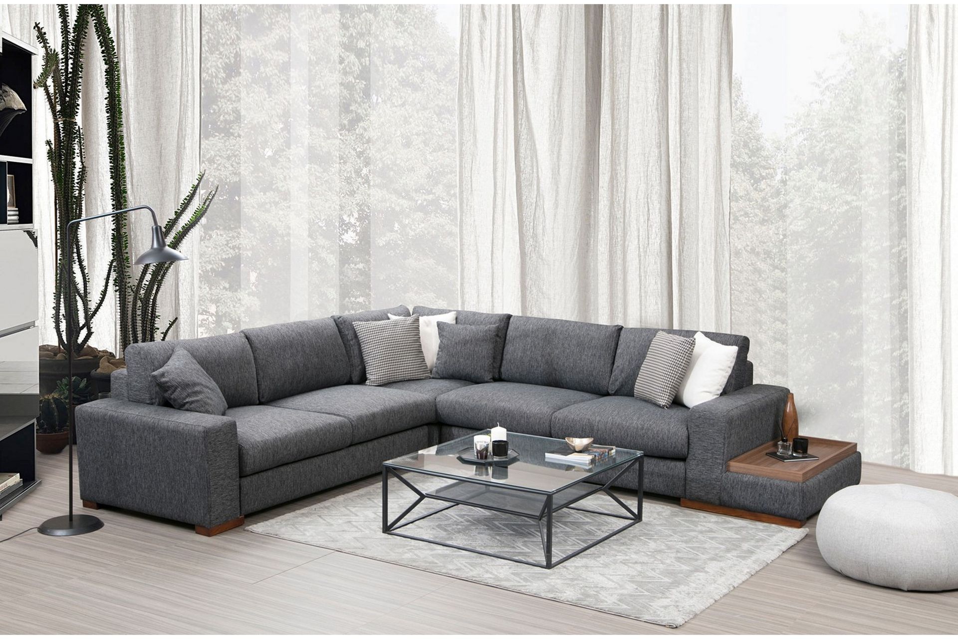 Huelva Divansofa - Grå - Møbler - Sofaer - Sofa med sjeselong