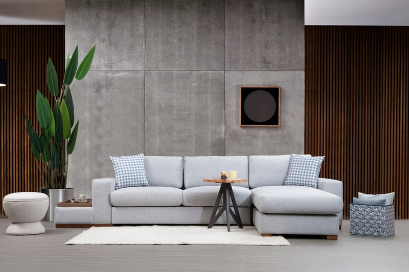 Huelva Divansofa - Grå - Møbler - Sofaer - Sofa med sjeselong