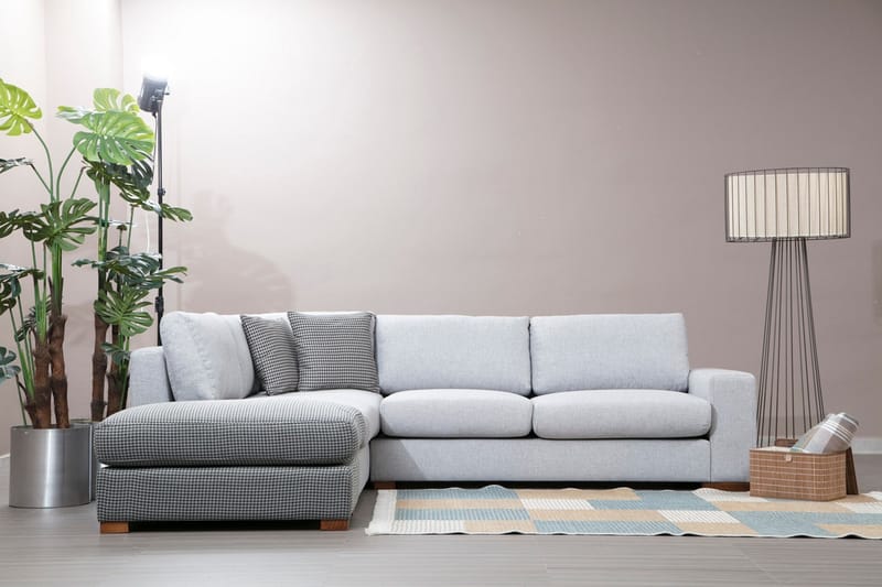 Huelva Divansofa - Grå - Møbler - Sofaer - Sofa med sjeselong