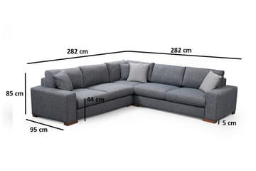 Huelva Divansofa - Grå - Møbler - Sofaer - Hjørnesofa