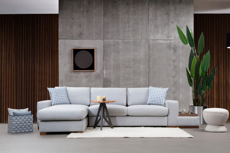 Huelva Divansofa - Grå - Møbler - Sofaer - Sofa med sjeselong