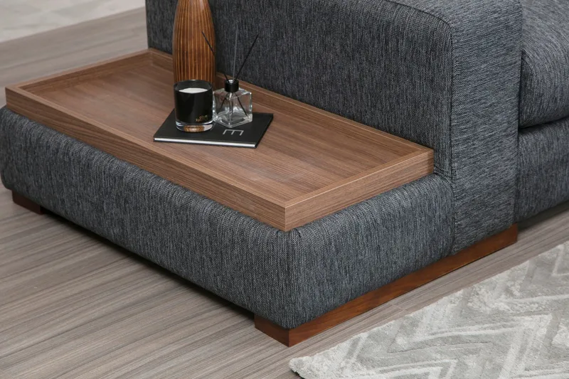 Huelva Divansofa - Grå - Møbler - Sofaer - Hjørnesofa - Hjørnesofa med divan