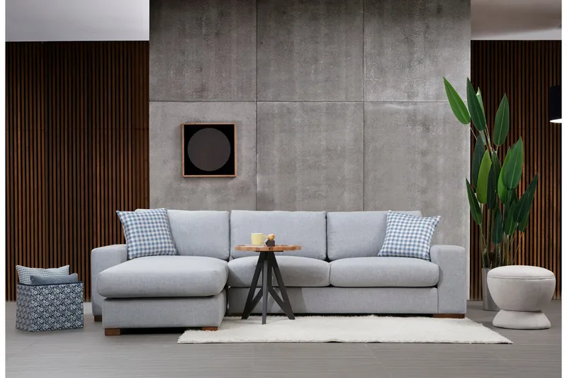 Huelva Divansofa - Grå - Møbler - Sofaer - Sofa med sjeselong