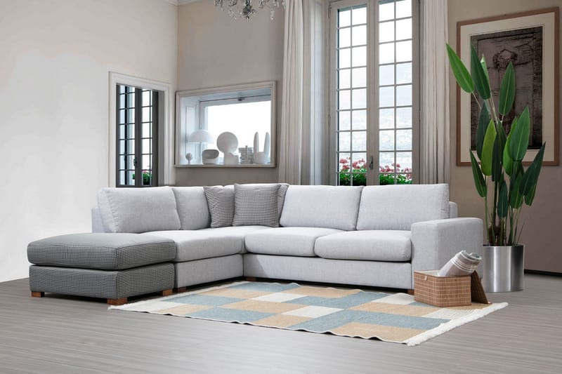 Huelva Divansofa - Grå - Møbler - Sofaer - Sofa med sjeselong