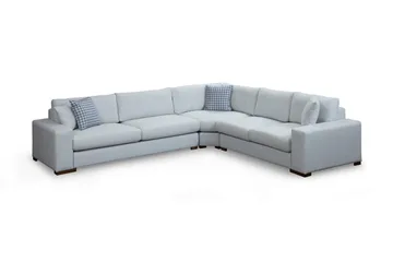 Huelva Høyrevendt L-formet Hjørnesofa 322 cm i Stoff med Brede Armlener - Beige - Møbler - Sofaer - Hjørnesofa