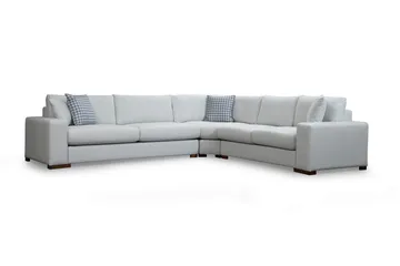 Huelva Høyrevendt L-formet Hjørnesofa 322 cm i Stoff med Brede Armlener - Beige - Møbler - Sofaer - Hjørnesofa