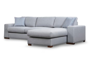 Huelva Høyrevendt L-formet Sofa med Sjeselong 270 cm i Stoff - Grå - Møbler - Sofaer - Sofa med sjeselong