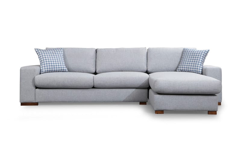 Huelva Høyrevendt L-formet Sofa med Sjeselong 270 cm i Stoff, Grå