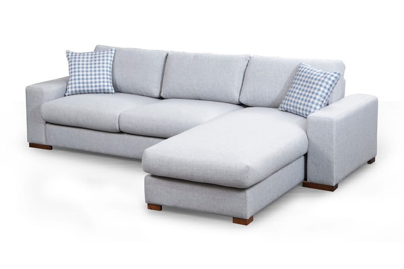 Huelva Høyrevendt L-formet Sofa med Sjeselong 270 cm i Stoff - Grå - Møbler - Sofaer - Sofa med sjeselong