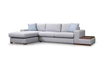 Huelva Venstrevendt L-formet Sofa med Sjeselong 332 cm i Stoff - Grå - Møbler - Sofaer - Sofa med sjeselong