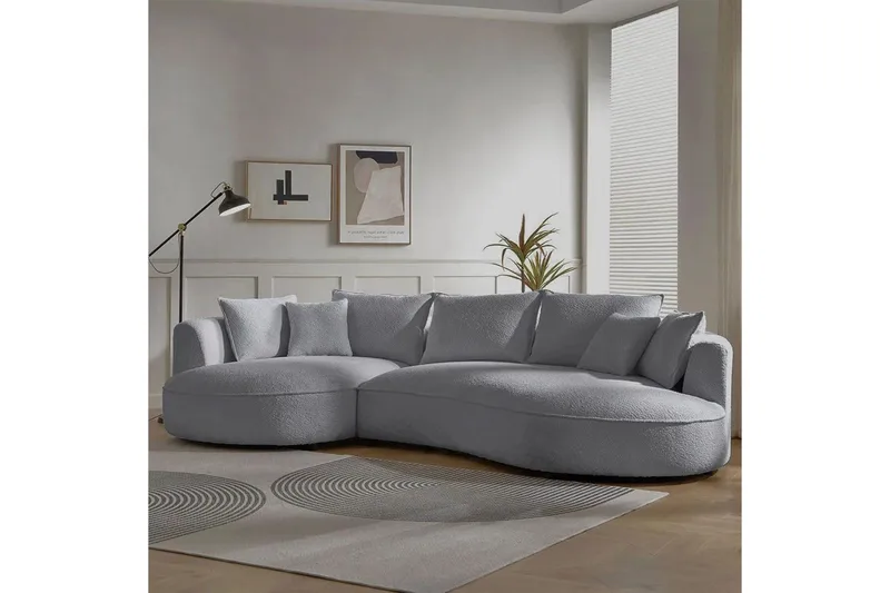 Hungirr Sofa med divan 4-seter - Grå - Møbler - Sofaer - Sofa med sjeselong