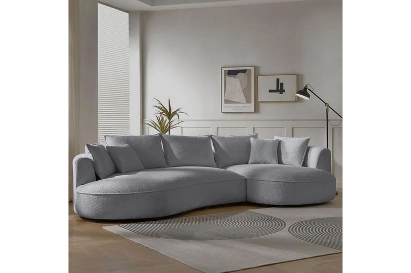 Hungirr Sofa med divan 4-seter - Grå - Møbler - Sofaer - Sofa med sjeselong