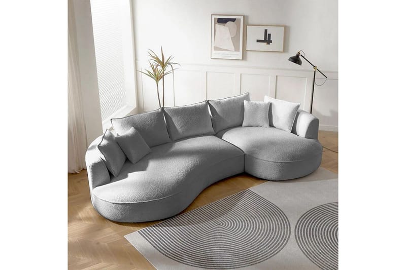 Hungirr Sofa med divan 4-seter - Grå - Møbler - Sofaer - Sofa med sjeselong
