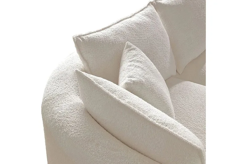 Hungirr Sofa med divan 4-seter - Hvit - Møbler - Sofaer - Sofa med sjeselong