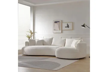 Hungirr Sofa med divan 4-seter - Hvit - Møbler - Sofaer - 4 seter sofa