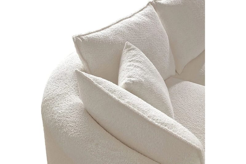 Hungirr Sofa med divan 4-seter - Hvit - Møbler - Sofaer - Sofa med sjeselong