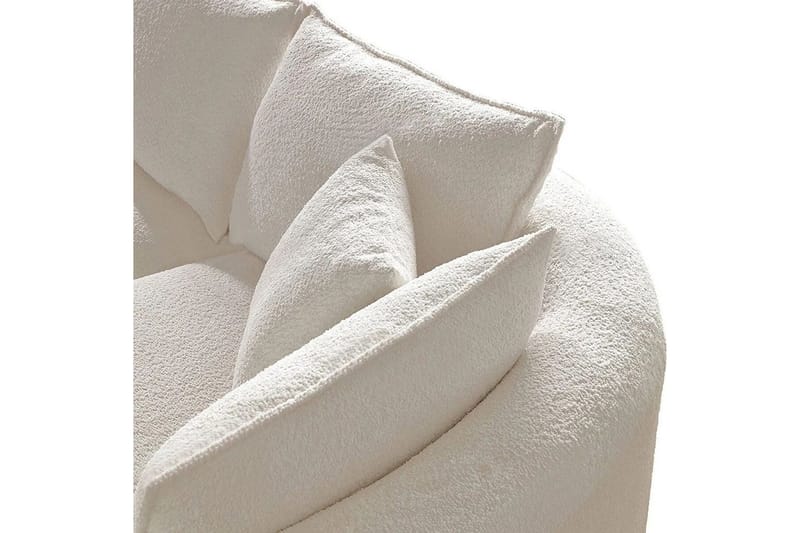 Hungirr Sofa med divan 4-seter - Hvit - Møbler - Sofaer - Sofa med sjeselong