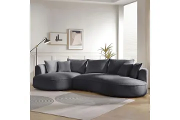 Hungirr Sofa med divan 4-seter - Mørkgrå - Møbler - Sofaer - 4 seter sofa