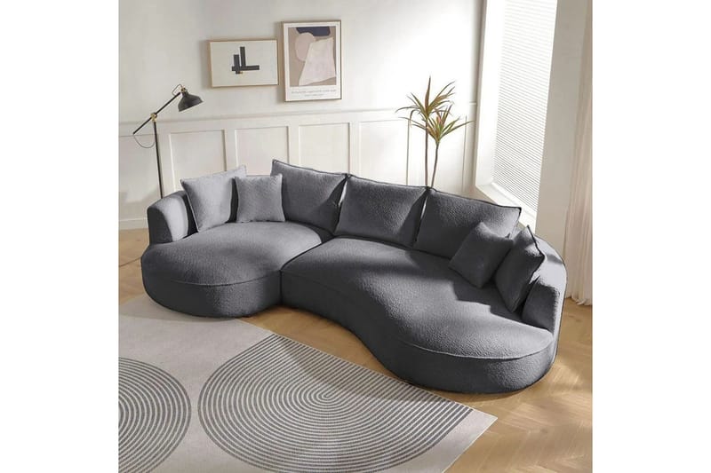 Hungirr Sofa med divan 4-seter - Mørkgrå - Møbler - Sofaer - Sofa med sjeselong