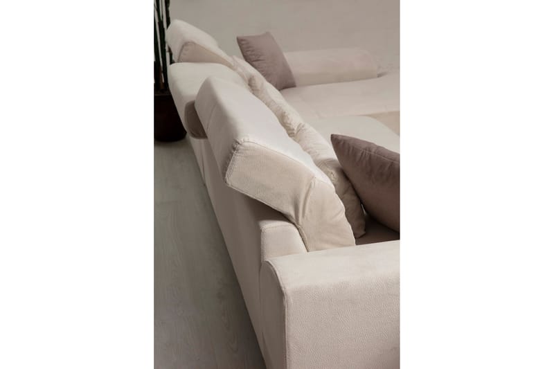 Jaraad Divansofa Høyre - Beige/Svart - Møbler - Sofaer - Sofa med sjeselong