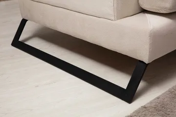 Jaraad Divansofa Høyre - Beige/Svart - Møbler - Sofaer - Sofa med sjeselong