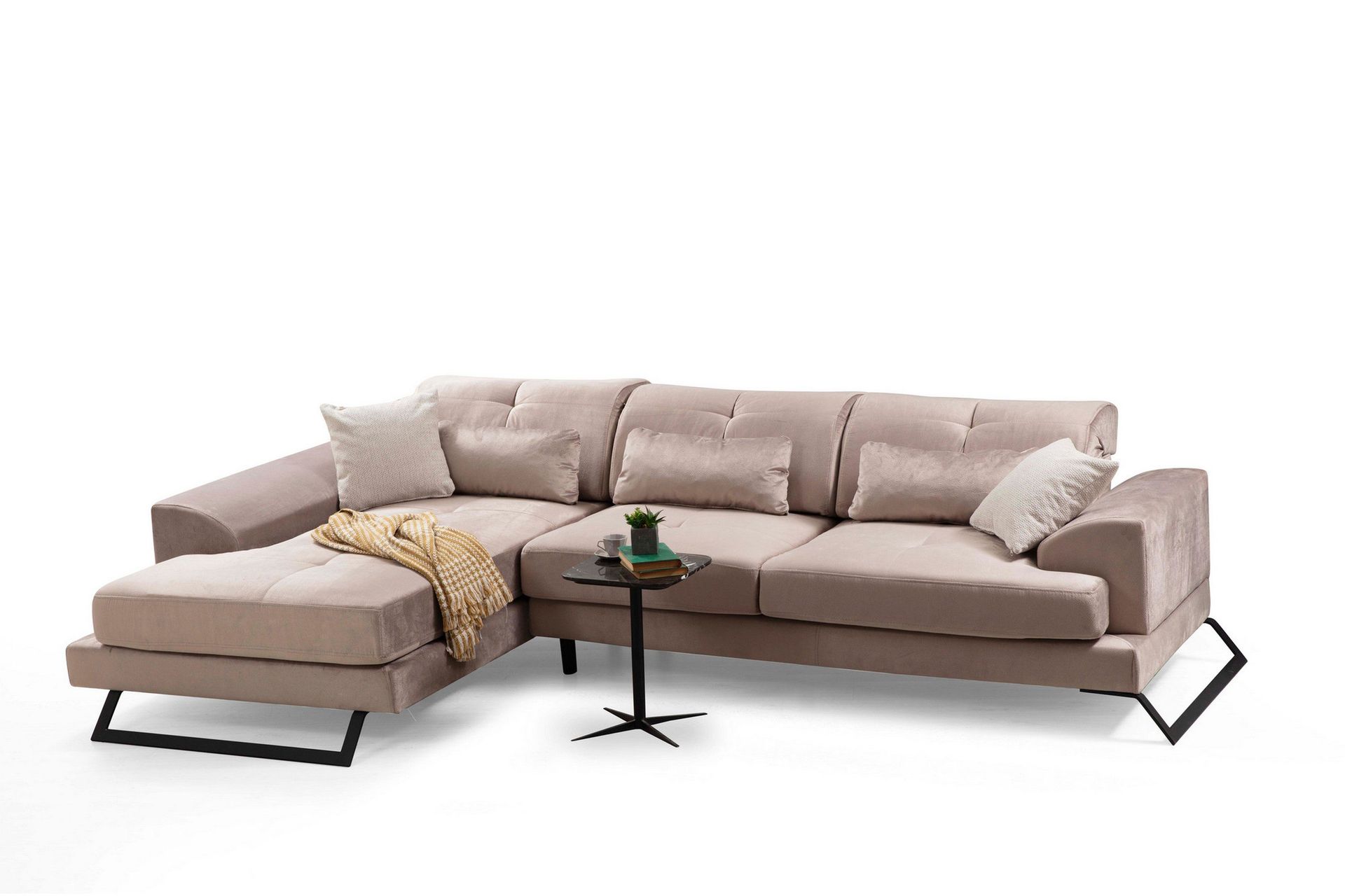 Jaraad Divansofa Høyre - Beige/Svart