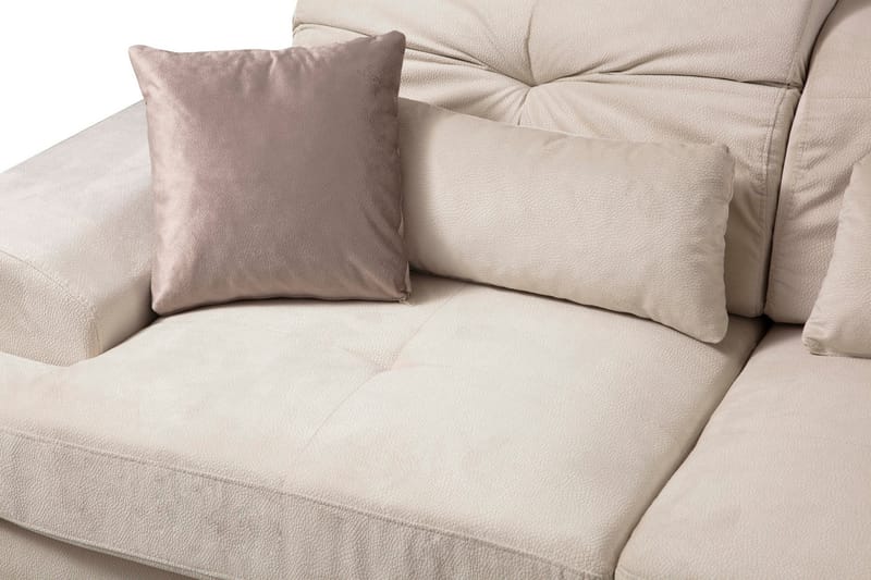 Jaraad Divansofa Høyre - Beige/Svart - Møbler - Sofaer - Sofa med sjeselong