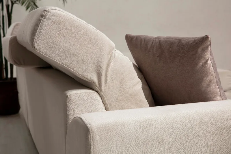 Jaraad Divansofa Høyre - Beige/Svart - Møbler - Sofaer - Sofa med sjeselong