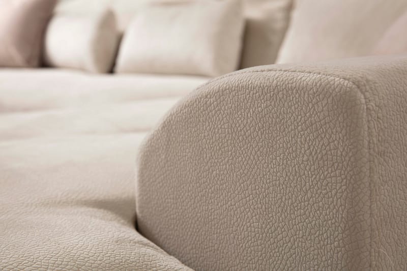 Jaraad Divansofa Høyre - Beige/Svart - Møbler - Sofaer - Sofa med sjeselong