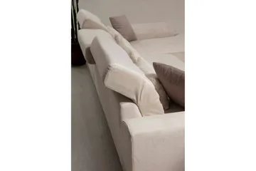 Jaraad Divansofa Høyre - Beige/Svart - Møbler - Sofaer - Sofa med sjeselong