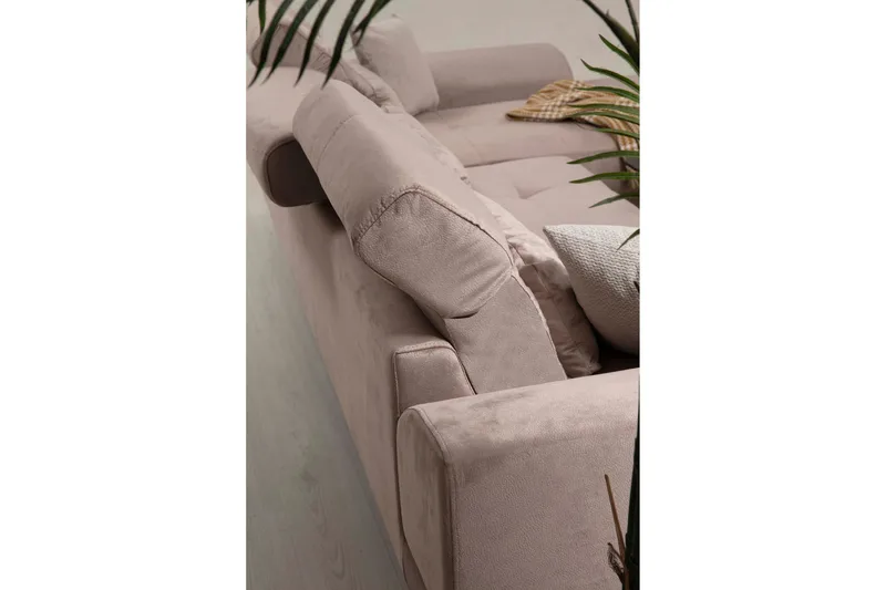 Jaraad Divansofa Høyre - Beige/Svart - Møbler - Sofaer - Sofa med sjeselong