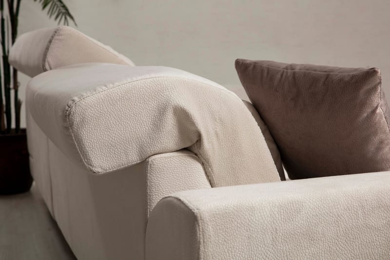 Jaraad Divansofa Høyre - Beige/Svart - Møbler - Sofaer - Sofa med sjeselong