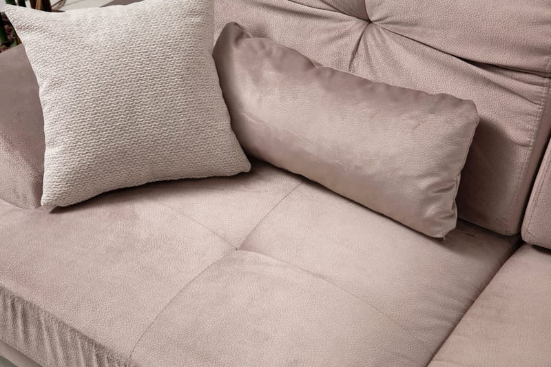 Jaraad Divansofa Venstre - Beige/Svart - Møbler - Sofaer - Sofa med sjeselong