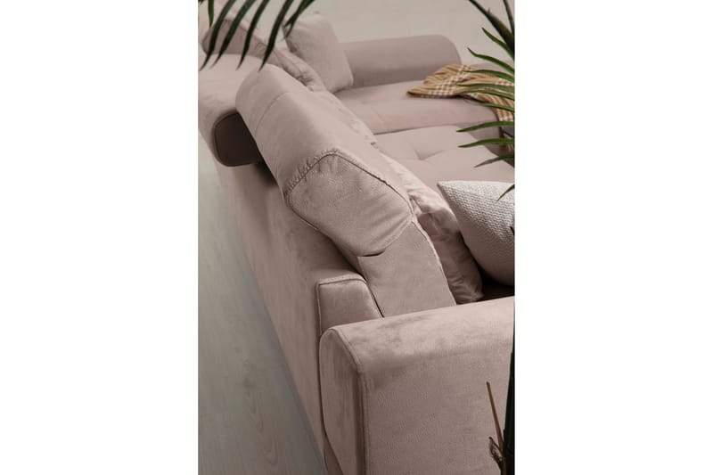 Jaraad Divansofa Venstre - Beige/Svart - Møbler - Sofaer - Sofa med sjeselong