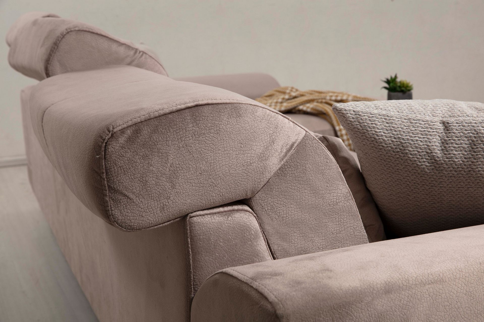 Jaraad Divansofa Venstre - Beige/Svart - Møbler - Sofaer - Sofa med sjeselong