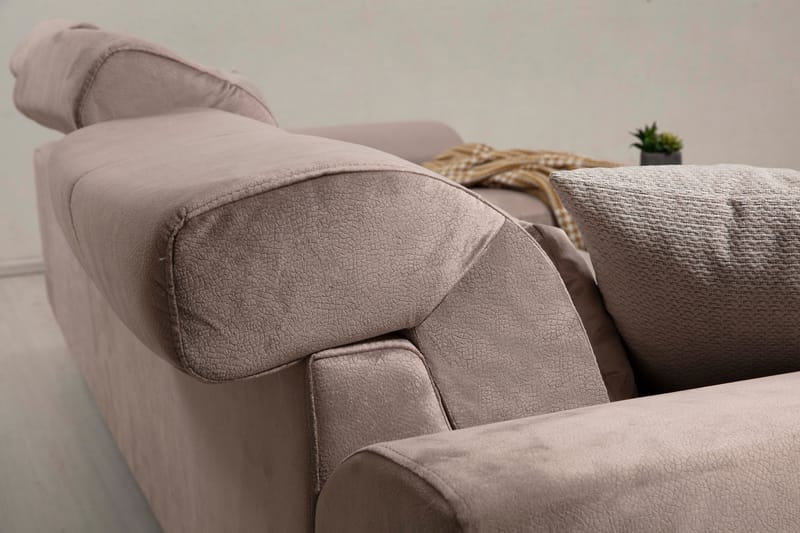 Jaraad Divansofa Venstre - Beige/Svart - Møbler - Sofaer - Sofa med sjeselong