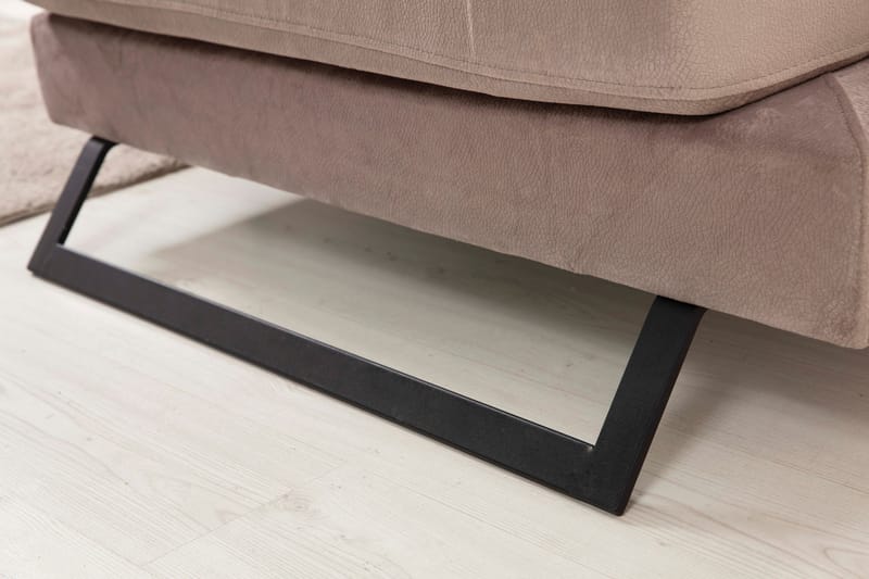 Jaraad Divansofa Venstre - Beige/Svart - Møbler - Sofaer - Sofa med sjeselong