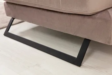 Jaraad Divansofa Venstre - Beige/Svart - Møbler - Sofaer - Sofa med sjeselong